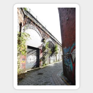 Scottish Photography Series (Vectorized) - Cobbled Glasgow Lane Sticker